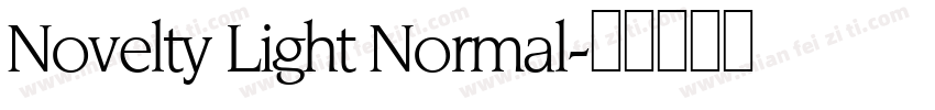 Novelty Light Normal字体转换